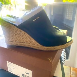Coach Gayle Wedge Espadrilles Size 9